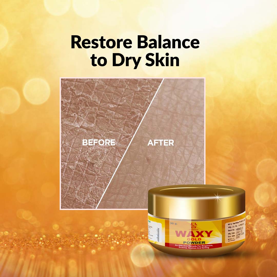 WAXY GOLD POWDER – Advanced Ayurvedic Skin Relief & Healing Formula (30g)