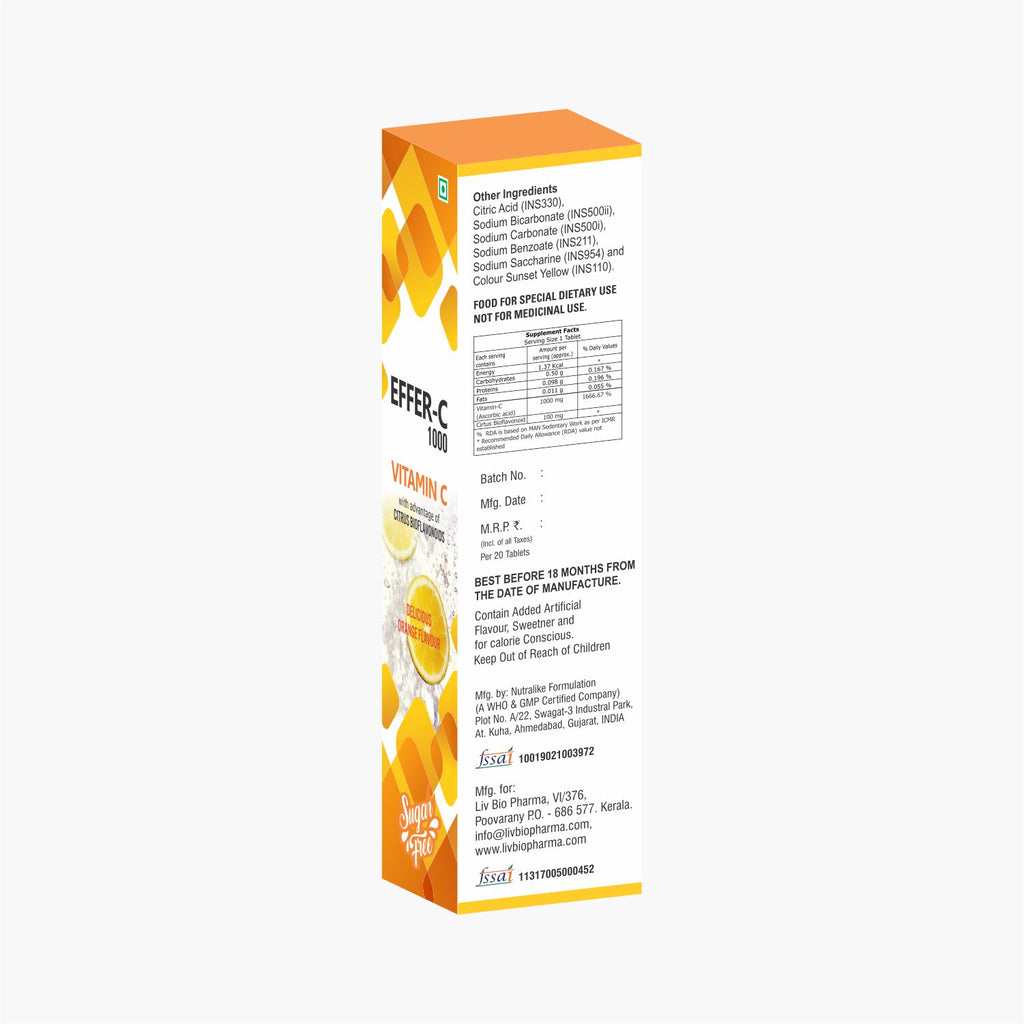 Effer C 1000 Tablets – (Pack of 20)
