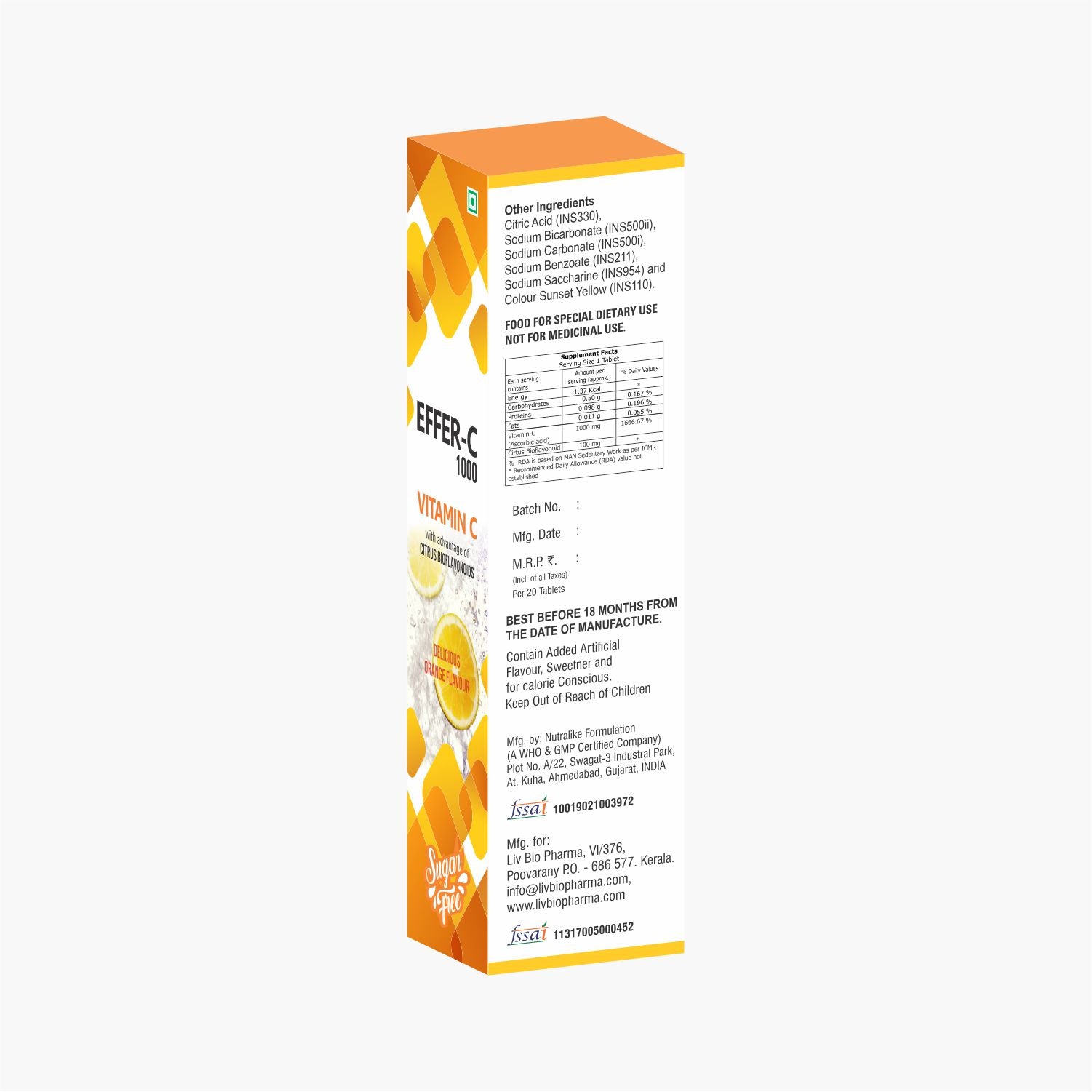 Effer C 1000 Tablets – (Pack of 20)