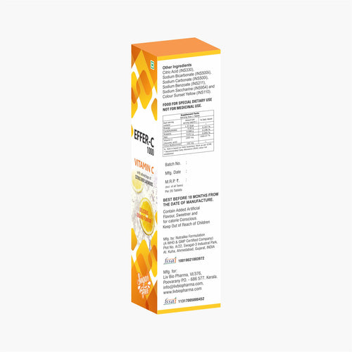 Effer C 1000 Tablets – (Pack of 20)