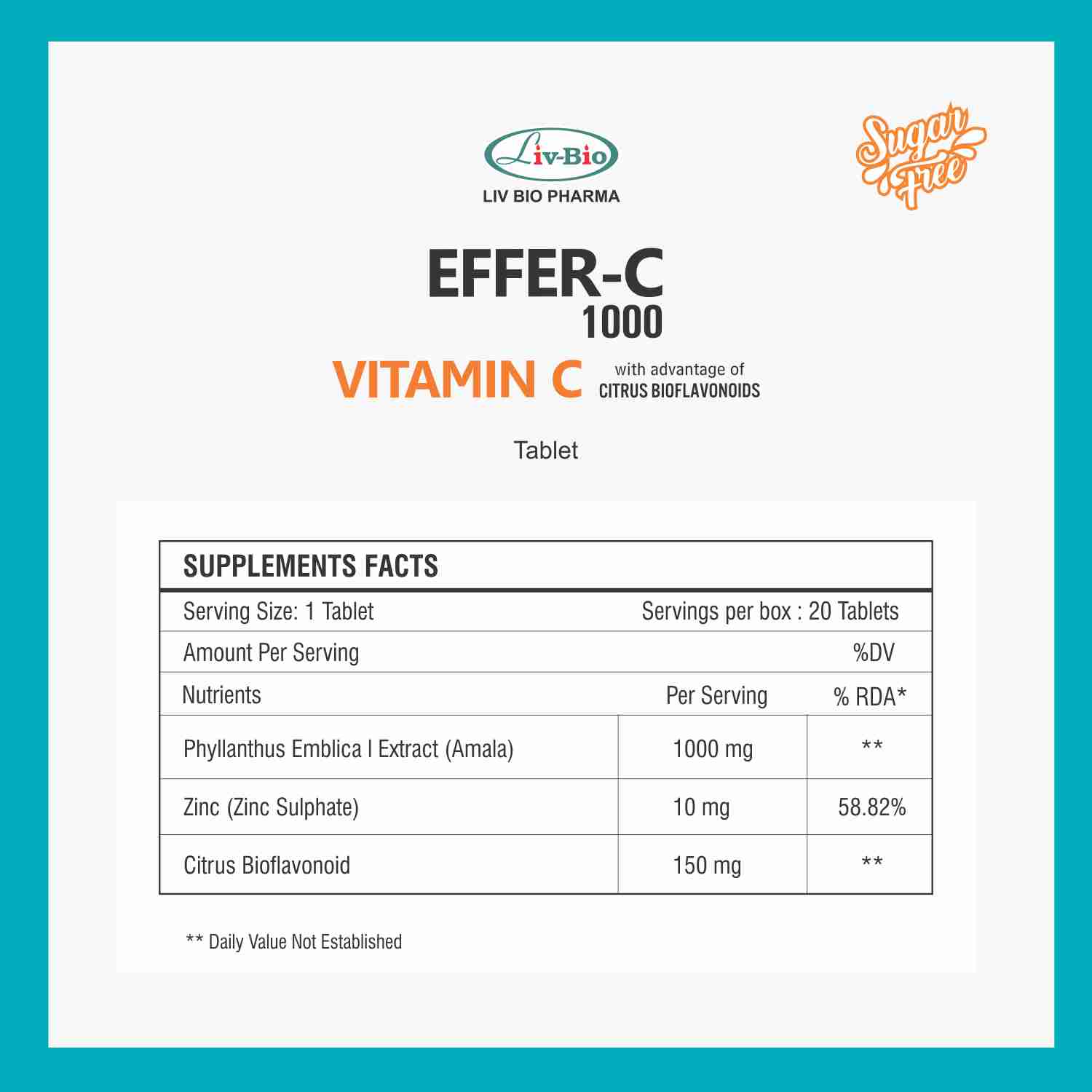 Effer C 1000 Tablets – (Pack of 20)