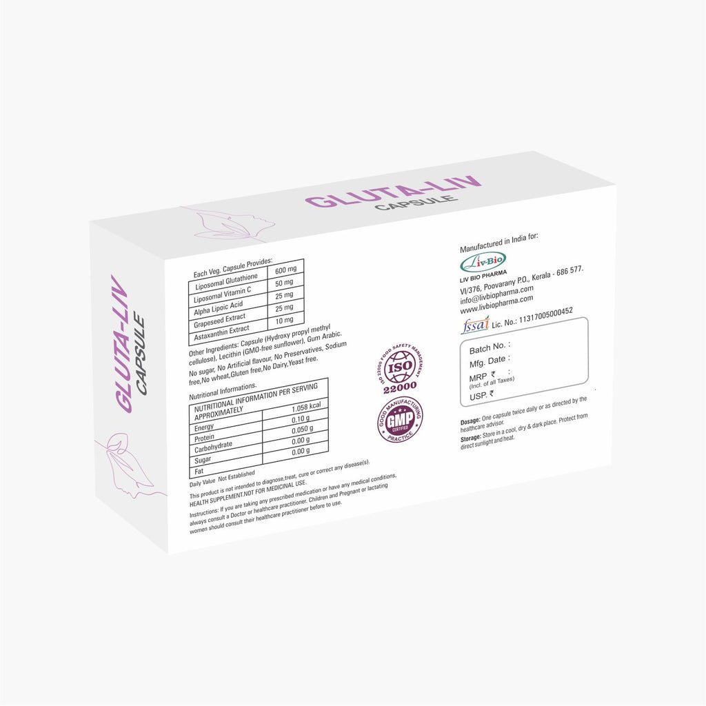 Gluta Liv Vegetarian Capsules – Pack of 30
